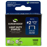 5/16" Light Duty Wide Crown Staples - 1000 Count | #2 Series