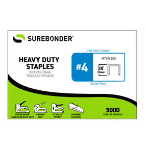 #4 Heavy Duty Narrow Crown Staples - 3/8" - 5000 ct.