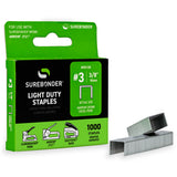 3/8" Light Duty Narrow Crown Staples - 1000 Count | #3 Series