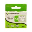 #3 Light Duty 3/8" Narrow Crown Staples - 1000 ct.