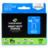 9/16" Heavy Duty Narrow Crown Staples - 1250 Count | #4 Series