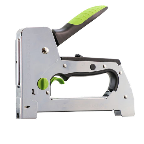 Heavy-Duty Triggerfire Cable Tacker Secures Low Voltage Coax/Ethernet Cable-UL Listed Insulated Staples Included - Surebonder