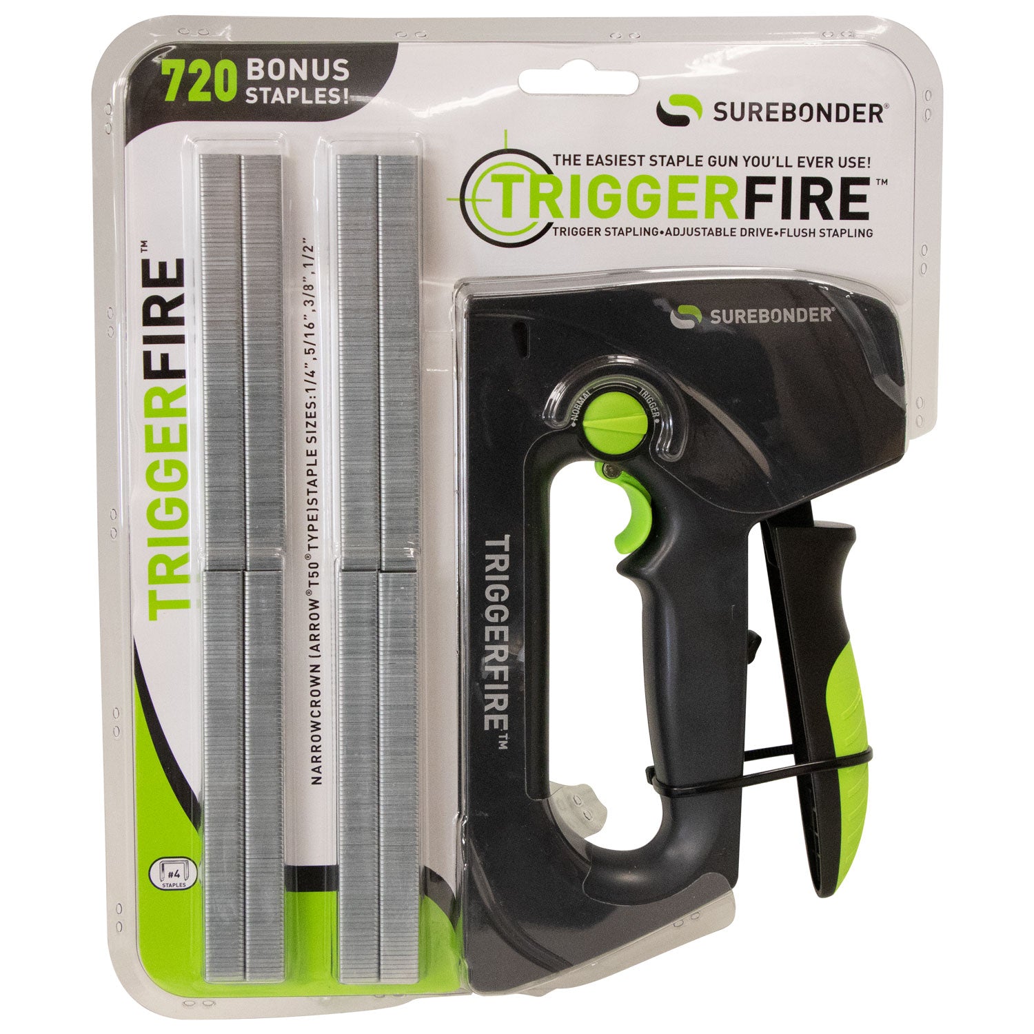 TRIGGERFIRE Heavy Duty Staple Gun – Includes 720 Narrow Crown Staples ...