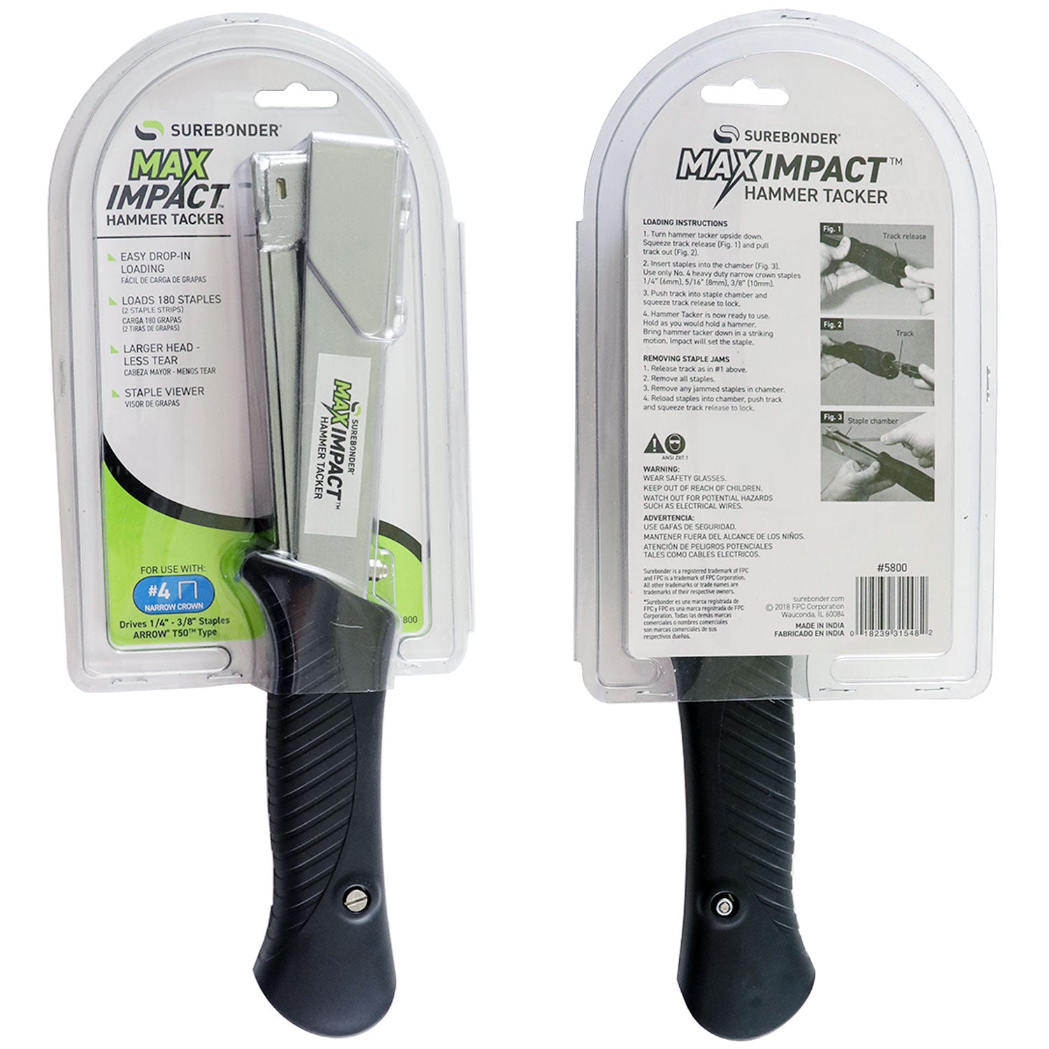 Max Impact Hammer Tacker – Uses #4 & T50® Narrow Crown Staples