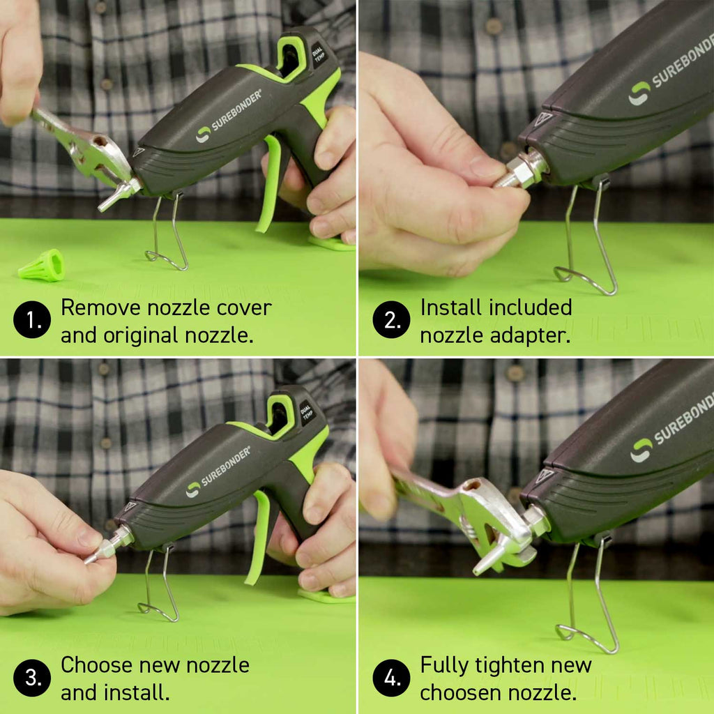 Interchangeable Hot Glue Gun Nozzles Kit Surebonder