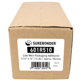 601R510 Low Melt Packaging Glue Sticks - 7/16" x 10" | 5 lb Box