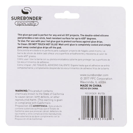 Round Silicone Glue Pad - 4" Diameter (6104) - Surebonder