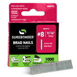 9/16" 18 Gauge Brad Nails - 1000 Count