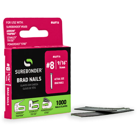 9/16" 18 Gauge Brad Nails - 1000 Count