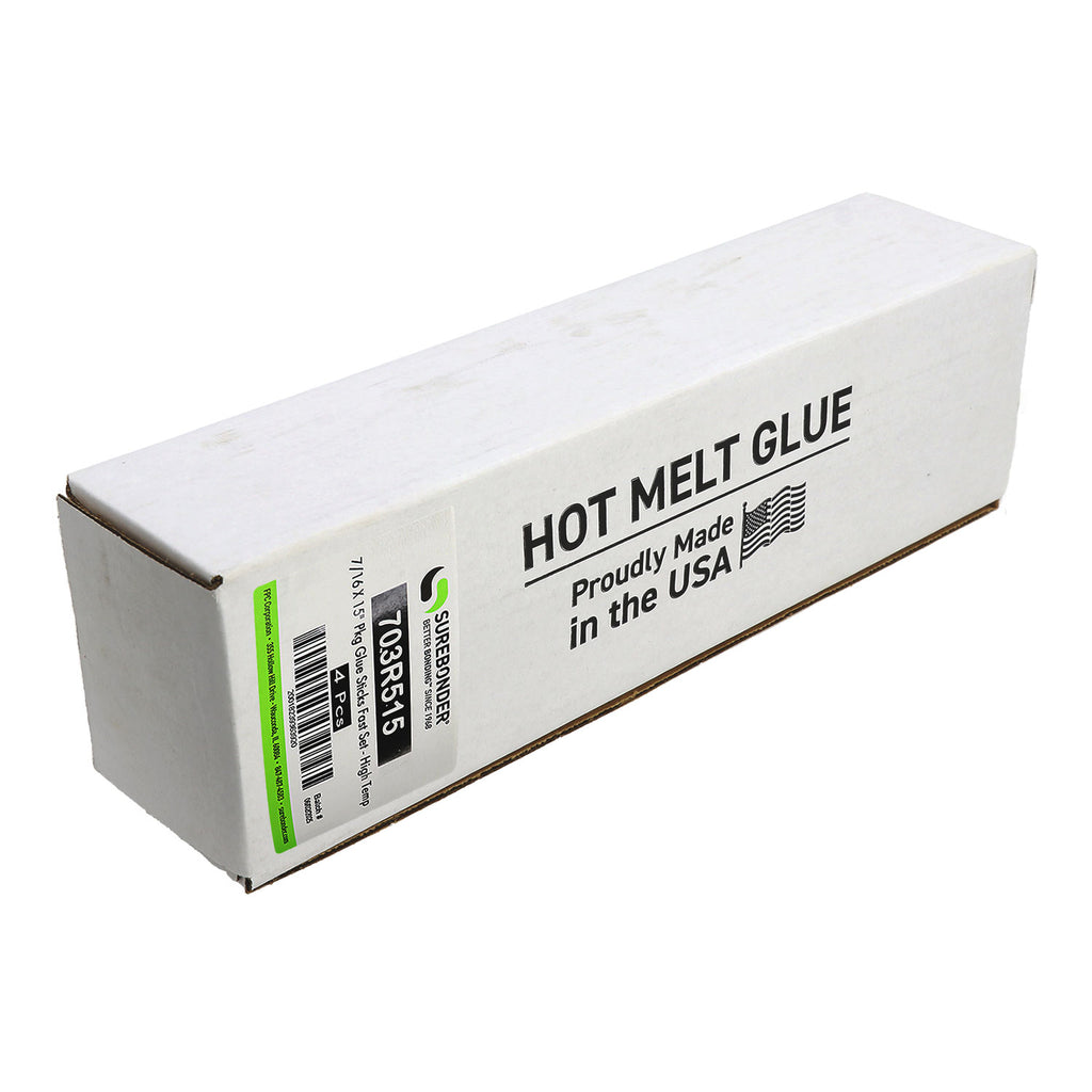703R515 Very Fast Set Packaging Hot Melt Glue Sticks - 7/16" x 15" | 5 lb Box