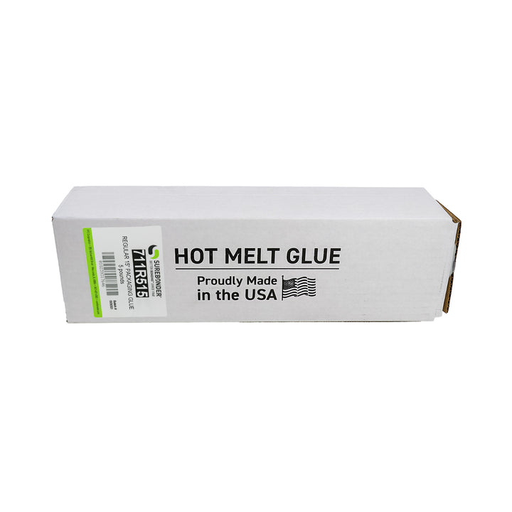 711R515 Fast Set Packaging Hot Melt Glue Sticks - 7/16" x 15" | 5 lb Box - Surebonder