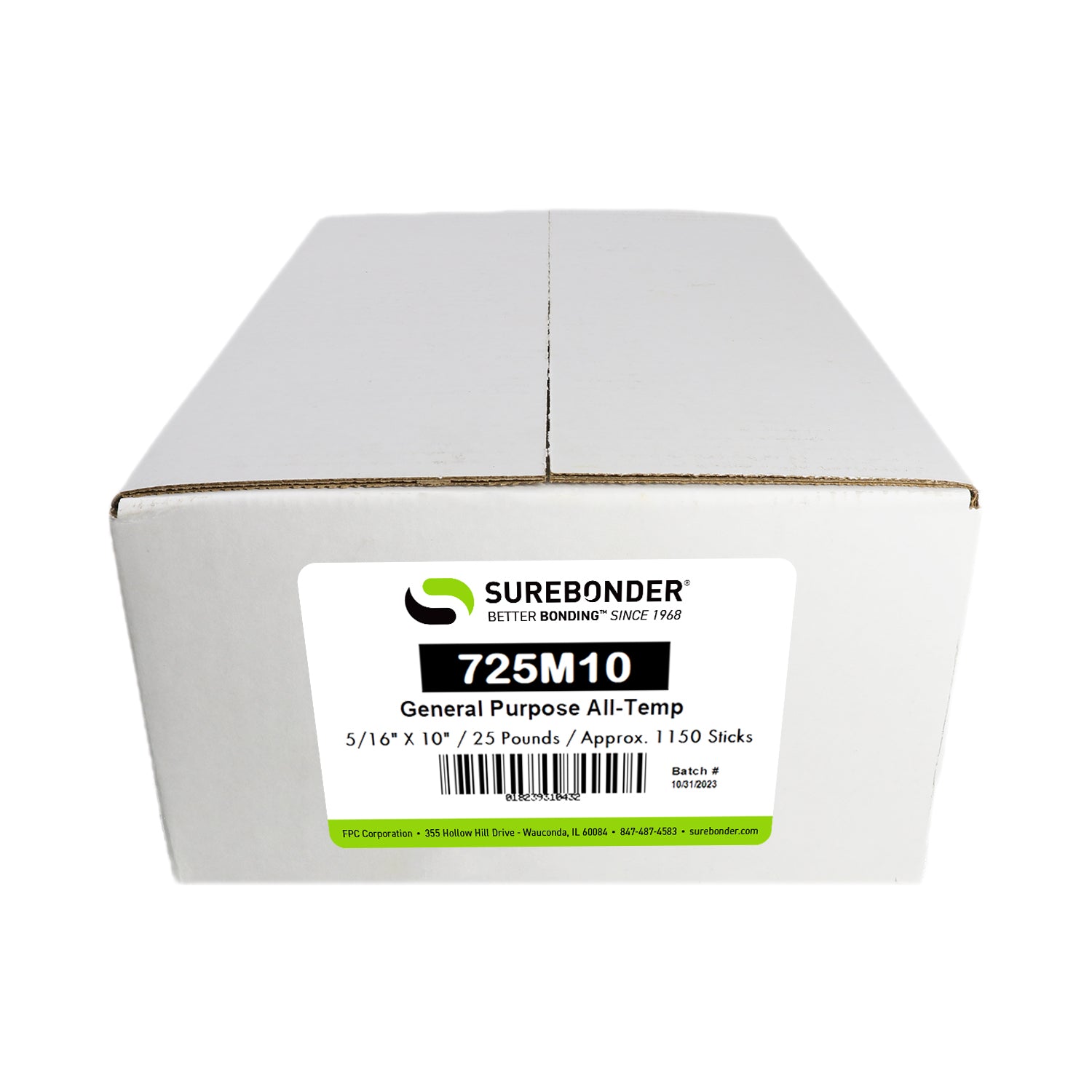 725M10 General Purpose All Temperature Hot Melt Glue Sticks - 5/16