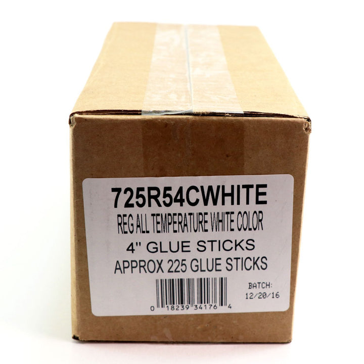 725R54CWHITE Full Size 4" White Color Hot Glue Stick - 5 lb Box - Surebonder