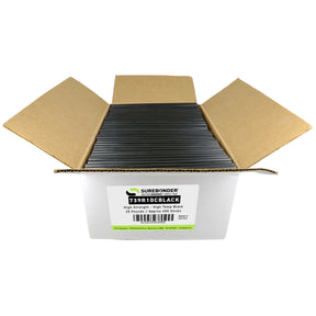 739R10CBlack High Strength Wood Hot Melt Glue Sticks - 7/16" x 10" | 25 Lb Box