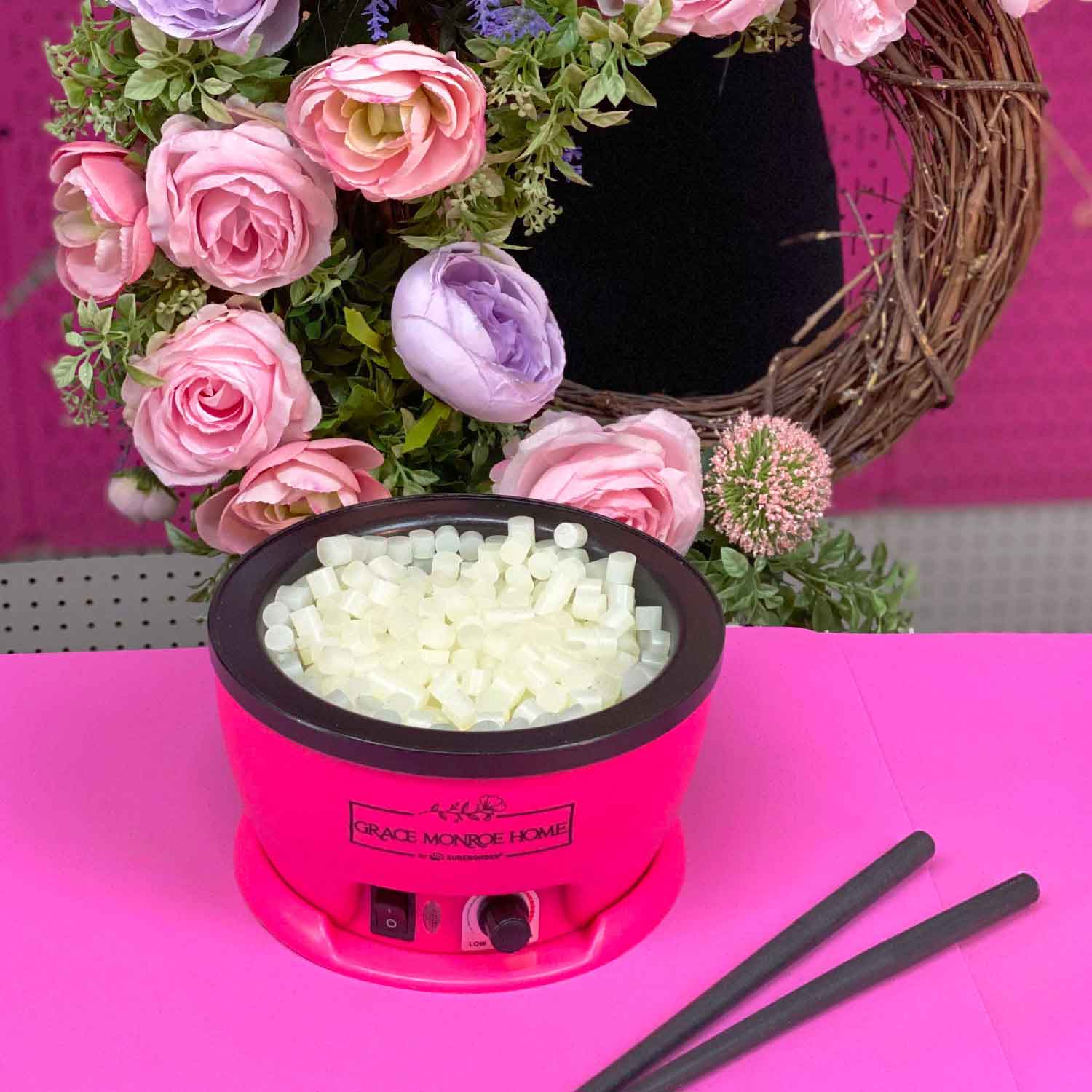 Grace Monroe Home Glue Skillet w/ Adjustable Temp & Stir