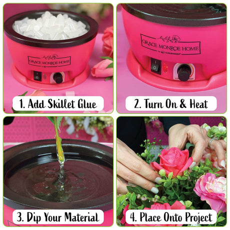 Grace Monroe Home Special Edition Adjustable Temperature Glue Skillet with Stir Sticks