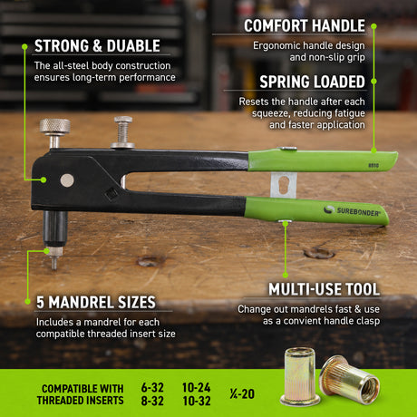 Threaded Insert Tool for Metal, Fiberglass, Plastic | 8510