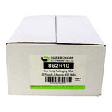 862R10 Low Temperature Packaging Hot Melt Glue Sticks - 7/16" x 10" | 25 Lb Box - Surebonder