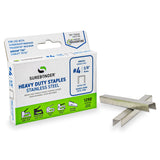 3/8" Stainless Steel Heavy Duty Narrow Crown Staples - 1250 Count | #4 Series