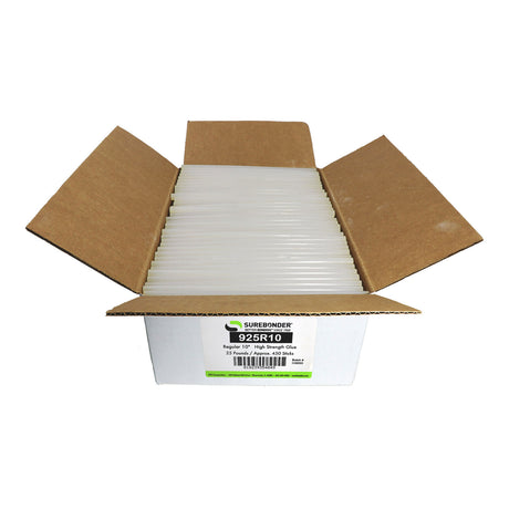 925R10 High Performance 1Minute Open Time Acrylic Hot Melt Glue Sticks - 7/16" x 10" | 25 Lb Box