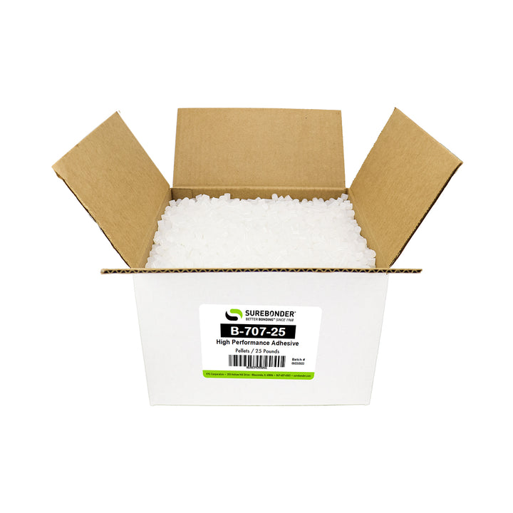 B-707-25 High Performance Bulk Hot Glue Pellets | 25 lb Box