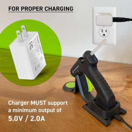 EverCharge Mini Size Cordless High Temperature Hot Glue Gun