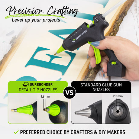 CL-195F 20W High Temperature Mini Size Cordless/Corded Detail Tip Hot Glue Gun