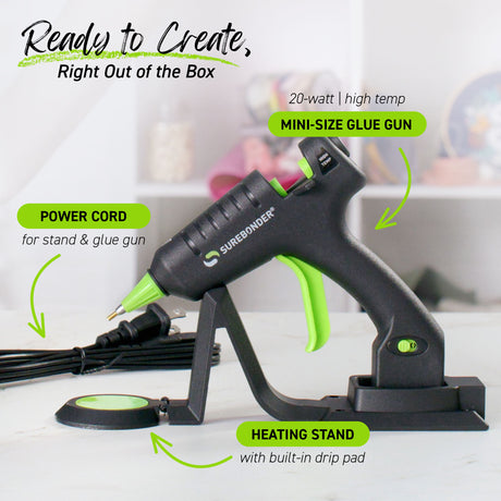 CL-195F 20W High Temperature Mini Size Cordless/Corded Detail Tip Hot Glue Gun