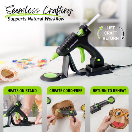 CL-195F 20W High Temperature Mini Size Cordless/Corded Detail Tip Hot Glue Gun