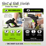 CL-800F 60W High Temperature Full Size Cordless/Corded Hot Glue Gun
