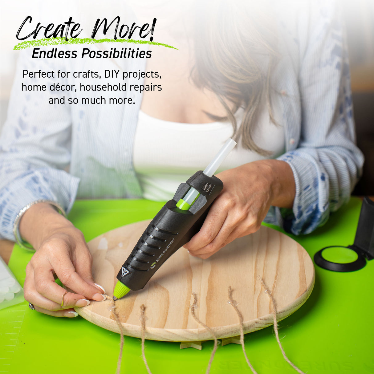 CL-800F 60W High Temperature Full Size Cordless/Corded Hot Glue Gun