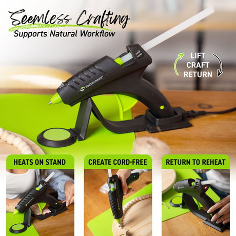 CL-800F 60W High Temperature Full Size Cordless/Corded Hot Glue Gun