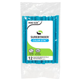 Color Stik 4" Mini Size Turquoise Blue Hot Glue Sticks - 12 Pack