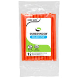 Color Stik 4" Mini Size Orange Hot Glue Sticks - 12 Pack