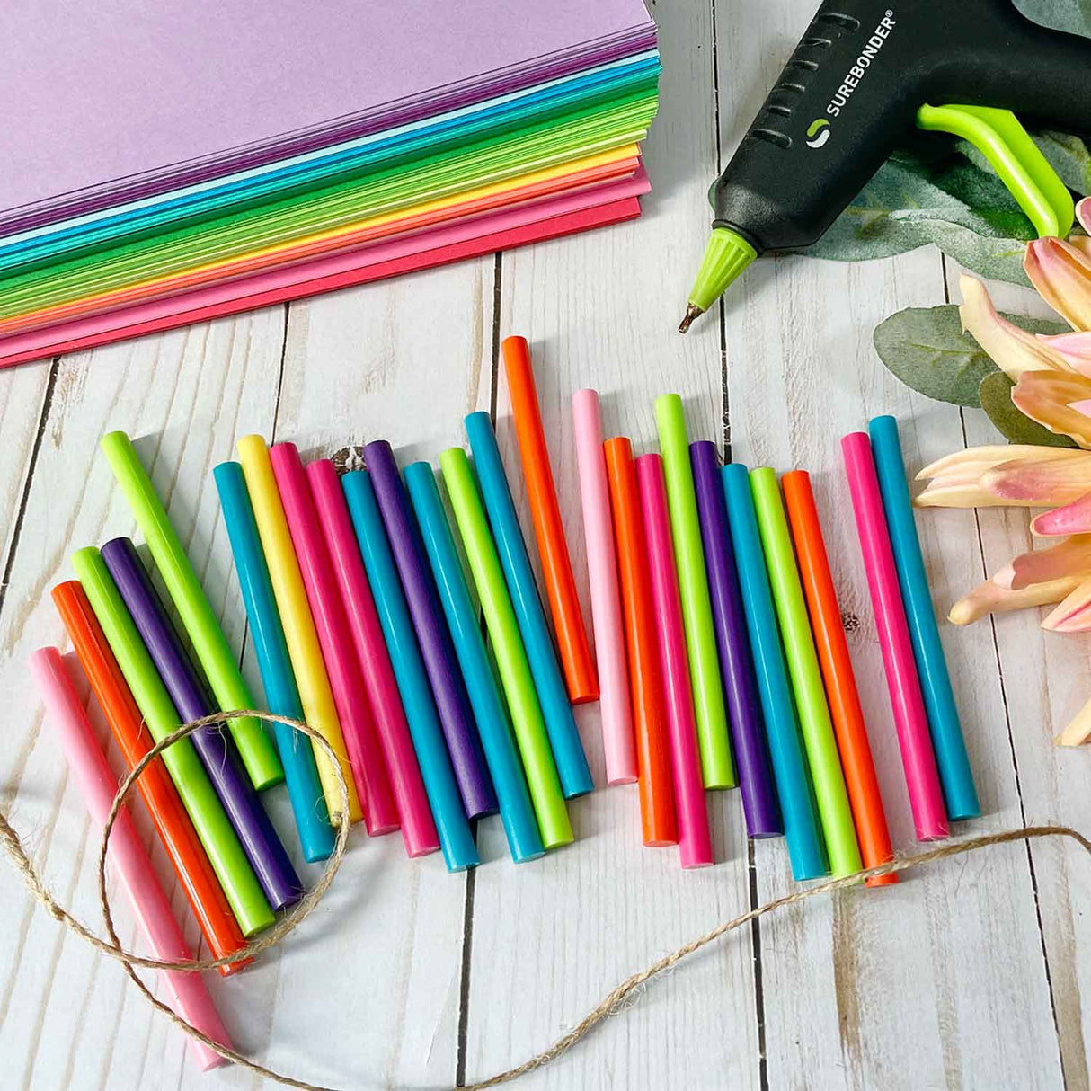 Color Stik 4" Mini Size Variety Hot Glue Sticks - 12 Pack