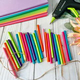 Color Stik 4" Mini Size Variety Hot Glue Sticks - 12 Pack