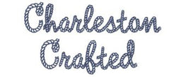 Text 'Charleston Crafted' in a decorative font on a white background