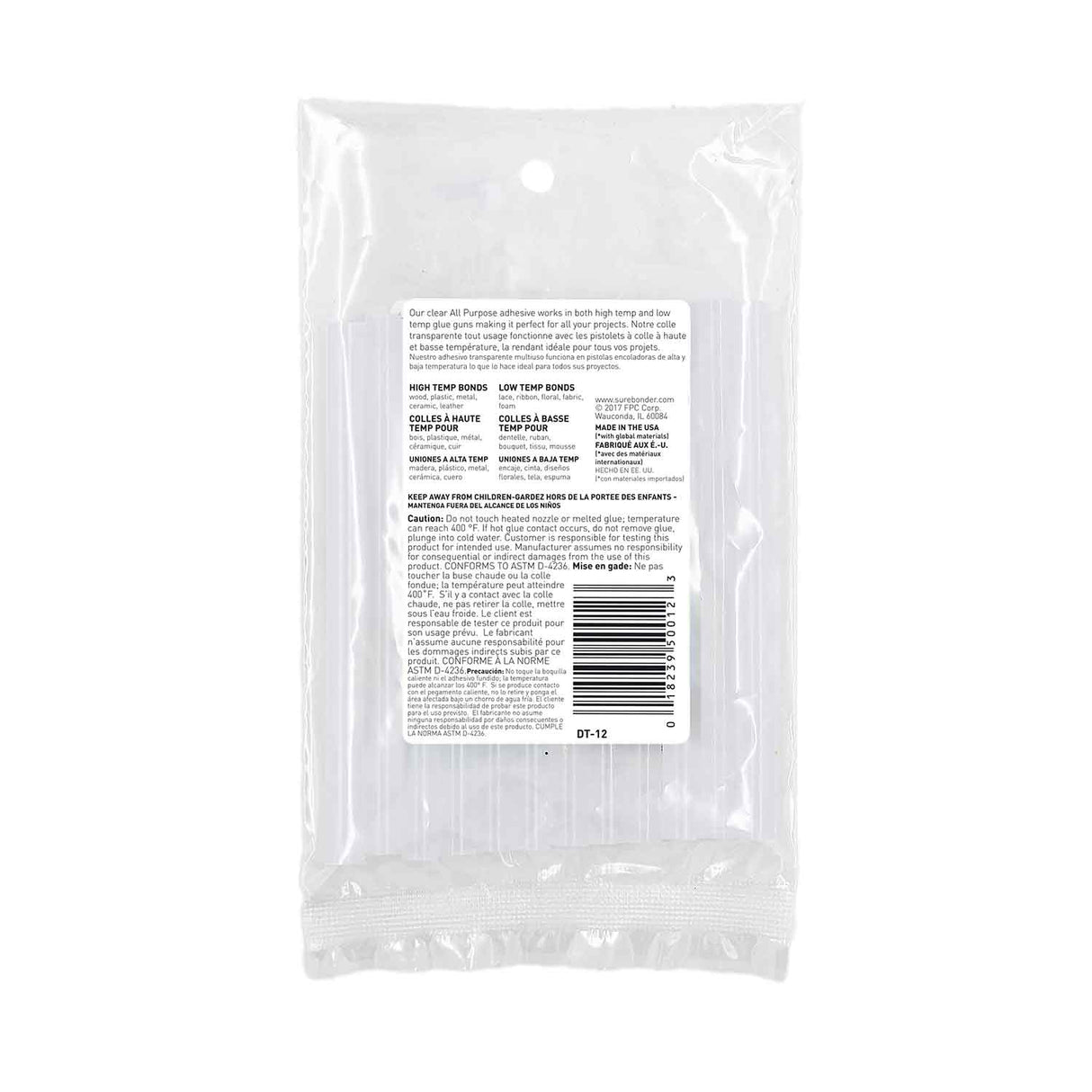 Clear Stik 4" Mini Size All Purpose Hot Glue Sticks - 12 Pack