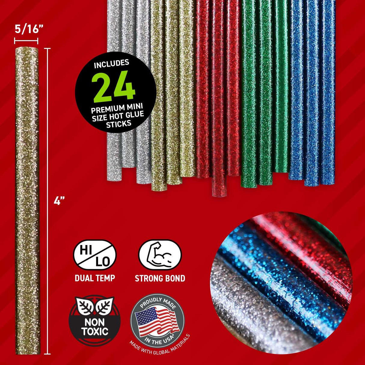 Detail Tip Glitter Glue Gun Kit