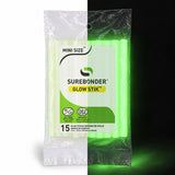Glow Stik 4" Mini Size Glow In the Dark Hot Glue Sticks - 15 Pack
