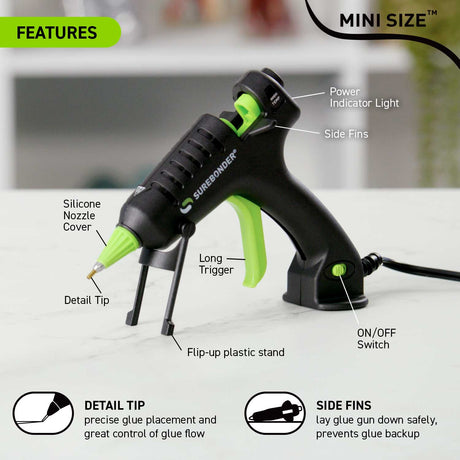 H-195F 20W High Temperature Mini Size Detail Tip Hot Glue Gun