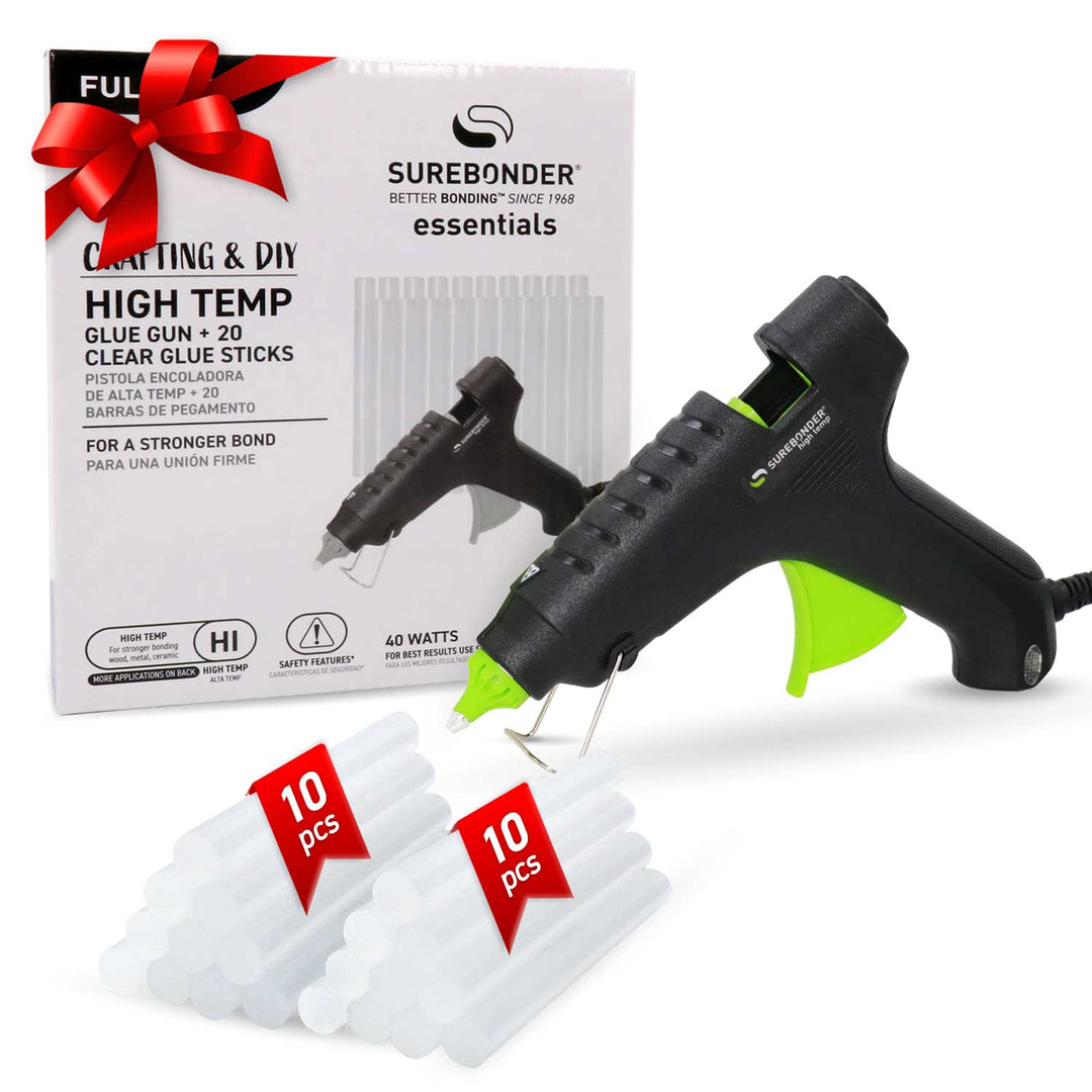 Full Size 40W High Temperature Glue Gun Kit with 20 Glue Sticks