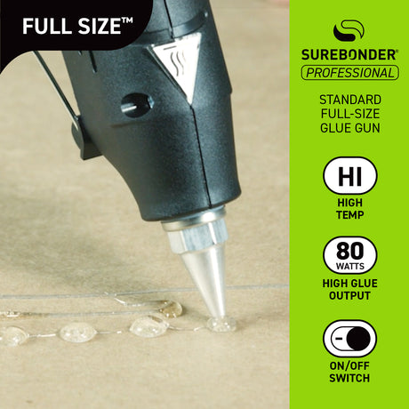 HE-750W 80W High Temperature Full Size Hot Glue Gun