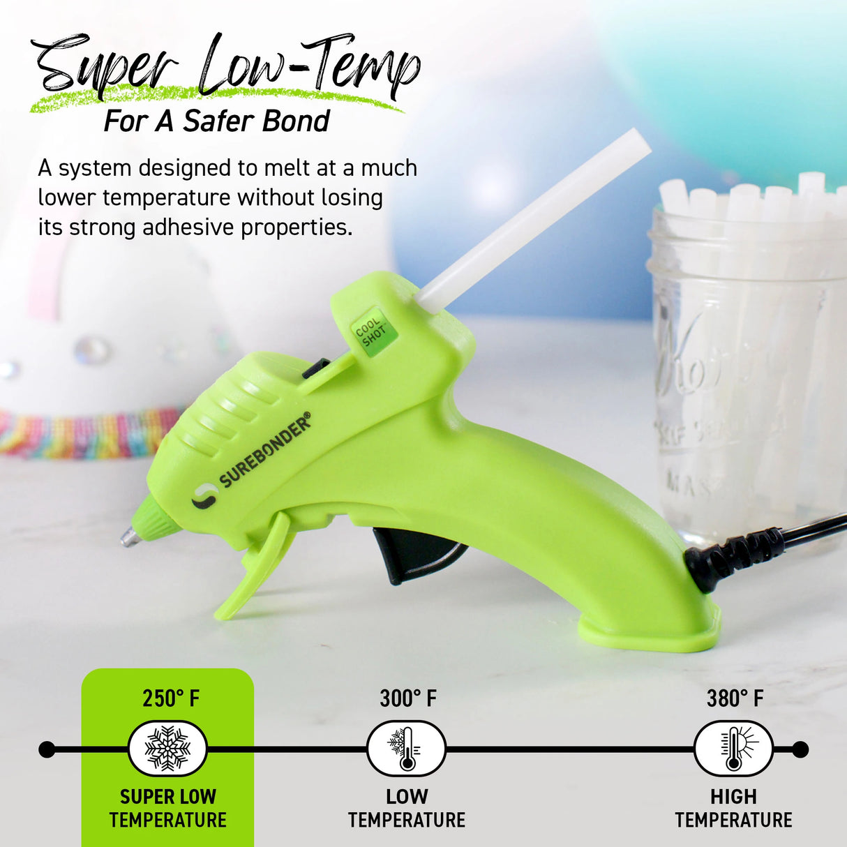 Cool Shot 10W Super Low Temperature Mini Glue Gun Kit