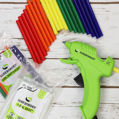 Cool Shot 4" Mini Size Color Hot Glue Sticks - 15 pack
