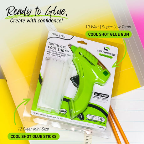 Cool Shot 10W Super Low Temperature Mini Glue Gun Kit