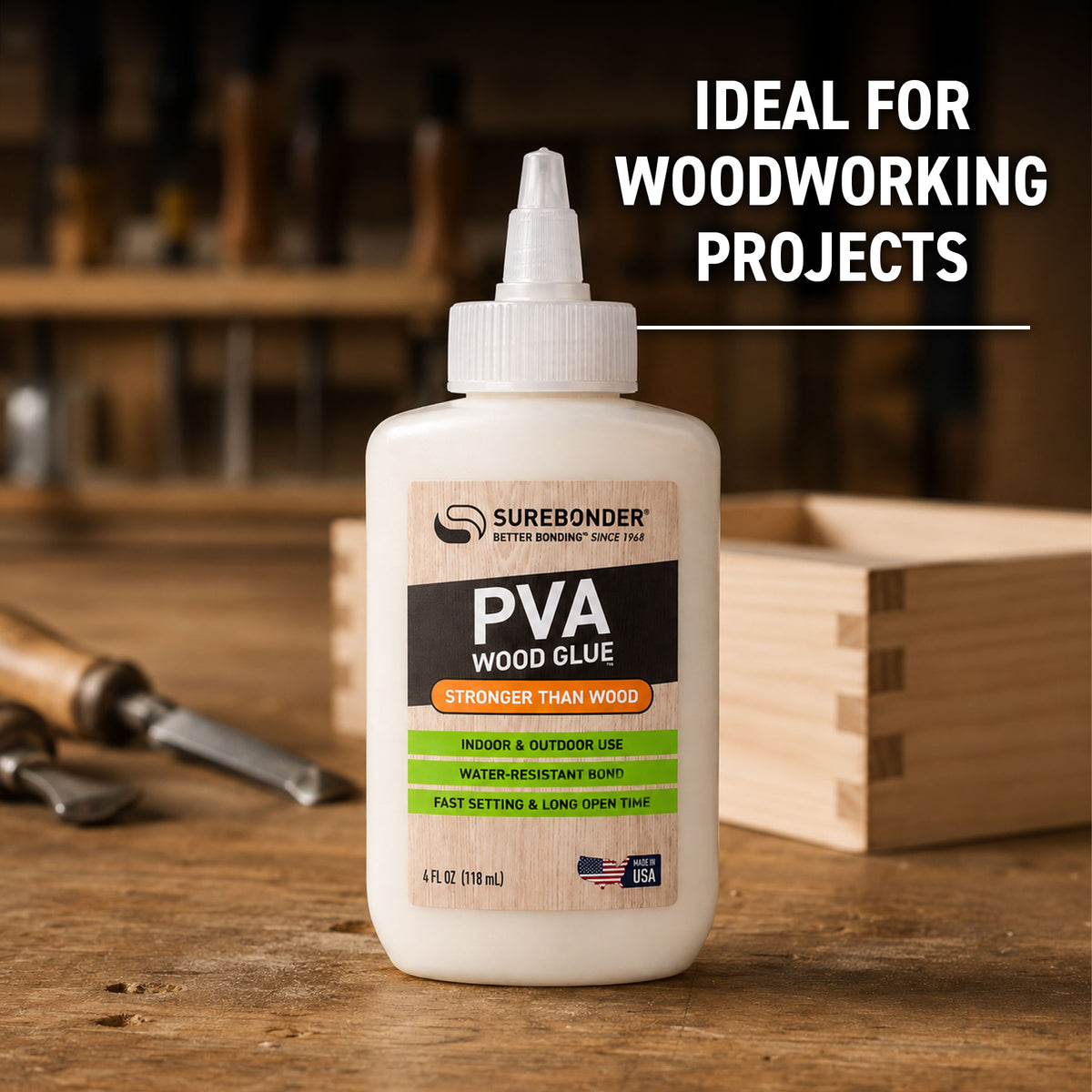 PVA Wood Glue, 4 oz | High Performance Woodworking Adhesive