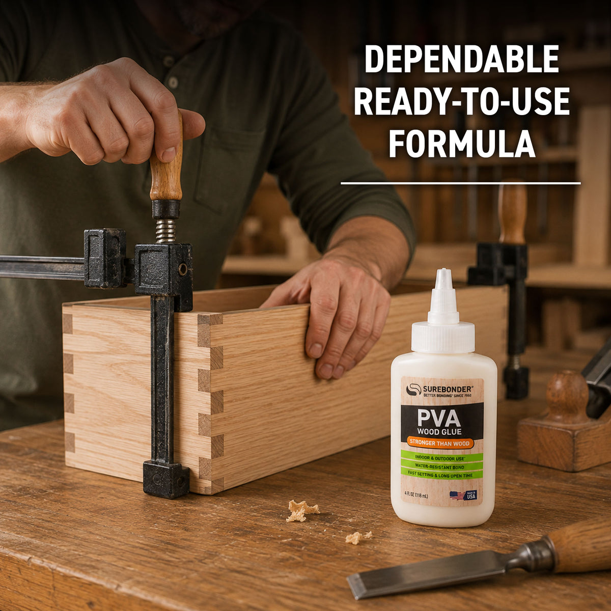 PVA Wood Glue, 4 oz | High Performance Woodworking Adhesive