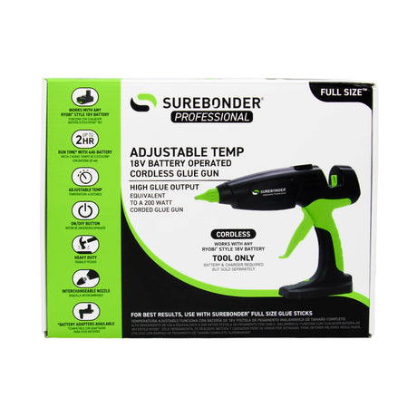 PRO2-200 200W Adjustable Temperature Full Size 18V Cordless Hot Glue Gun