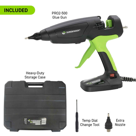 PRO2-500 500W Adjustable Temperature Professional Heavy Duty Hot Glue Gun